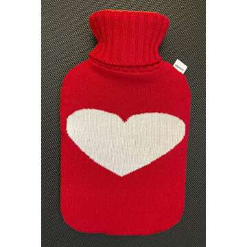 Classic Large Non-Toxic Hot Water Bottle with Knit Cover