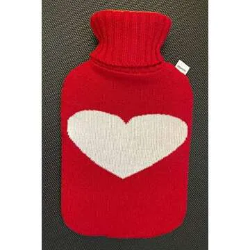 Classic Large Non-Toxic Hot Water Bottle with Knit Cover