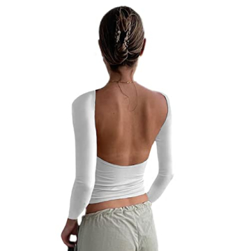 Chic Women's Backless Y2K Crop Top - Perfect for Summer Events!