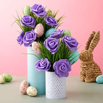 Juvale 100 Pack Purple Artificial Flowers - 3 Inches, Fake Carnations for Wedding, Bridal Shower & Valentine's Day Decorations, Arts and Crafts