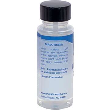 1 Oz. Automotive Clear Coat Bottle with Brush for Easy Touch Up - Clear Coat Paint for Cars, Trucks, Vehicles - Clearcoat Restorer, Repair for Auto