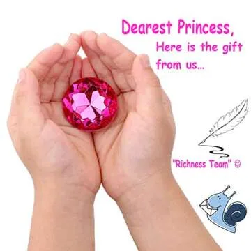 RICHNESS Adjustable Little Girl Jewel Rings Kids Gift Play Rings Multi Shapes Colorful Princess Pretend Jewel Rings Box Packed 12pcs …