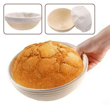 Wwyybfk Banneton Bread Proofing Basket, Sourdough Bread Baking Supplies, 9" Sourdough Bread Proofing Basket Baking Set