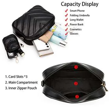 Stylish Chevron Crossbody Bag with Coin Purse for Women