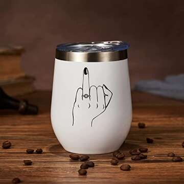 ARYDGELL Bachelorette Gifts for Bride - Stainless Steel Wine Tumbler with Lid, 12oz for Bride to Be,...