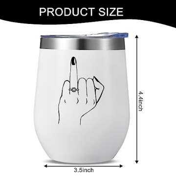 ARYDGELL Bachelorette Gifts for Bride - Stainless Steel Wine Tumbler with Lid, 12oz for Bride to Be, Bridal Shower, Engagement, Wedding, Newlywed Funny Cup Gifts