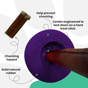 Bully Stick Holder for Dogs - Medium Size - Interactive Dog Toy, Dog Treat Holder, Slow Feeder, Trea...