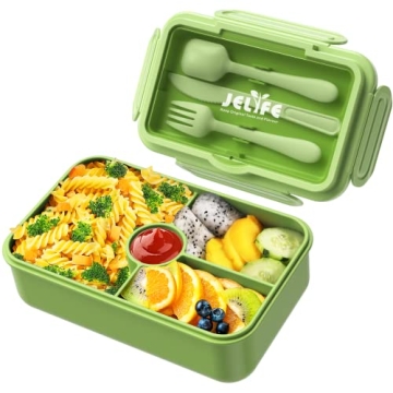 Jelife Bento Box Large Leakproof Lunch Box for Kids