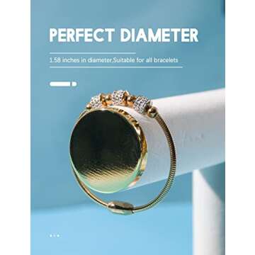 Ausalivan Bracelet Holder Stand,Bracelet Organizer Display for Selling,Bangle Organizer for Women,Watch Storage Holder for Men,Jewelry Business Supplies (Beige + metal lid)