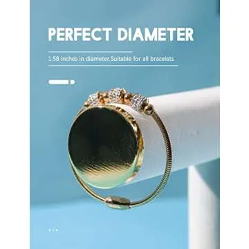 Ausalivan Bracelet Holder Stand,Bracelet Organizer Display for Selling,Bangle Organizer for Women,Watch Storage Holder for Men,Jewelry Business Supplies (Beige + metal lid)