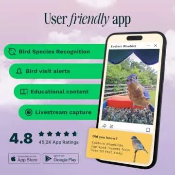 Bird Buddy Pro Solar Smart Bird Feeder with Camera - Ai Bird Species Identification, 5Mp Photos, 2K Ultra Video Live Stream Camera, Slow-Motion Video, 2.6In Focus - Blue Solar