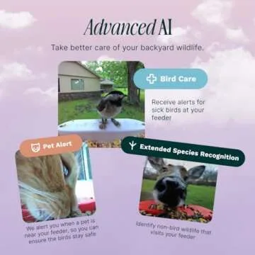 Bird Buddy Pro Solar Smart Bird Feeder with Camera - Ai Bird Species Identification, 5Mp Photos, 2K Ultra Video Live Stream Camera, Slow-Motion Video, 2.6In Focus - Blue Solar