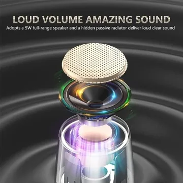 INSMY Waterproof Mini Bluetooth Speaker with Stereo Pairing