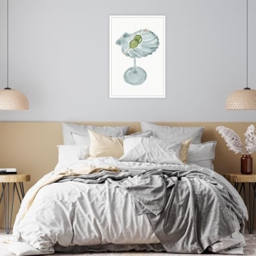 Funky Seashell Martini Wall Art for Trendy Home Decor