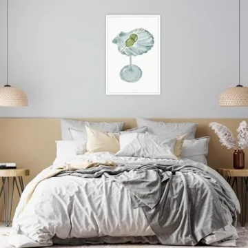 Funky Seashell Martini Wall Art for Trendy Home Decor