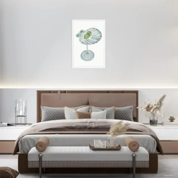 Funky Seashell Martini Wall Art for Trendy Home Decor