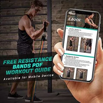 Odoland 16pcs Resistance Bands Set for Home Fitness Training