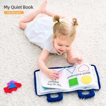 Jollybaby Quiet Book Montessori Toys, Toddlers Travel Toy, Preschool Learning Activities Early Educational Toy, 10 Sensory Activities Busy Book for Boys & Girls with Zipper(Underwater)