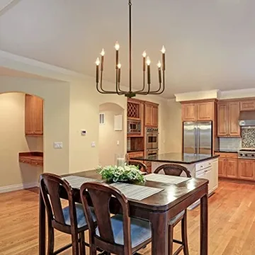 LALUZ 26" Dimmable Chandeliers for Dining Rooms