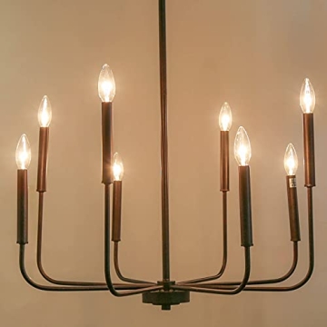 LALUZ 26" Dimmable Chandeliers for Dining Rooms