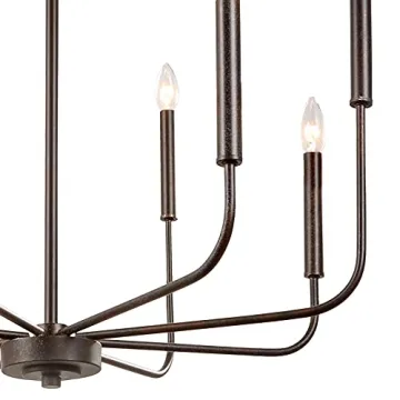 LALUZ 26" Dimmable Chandeliers for Dining Rooms