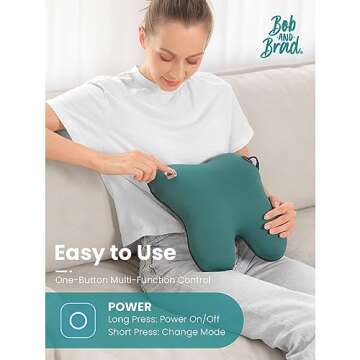 BOB AND BRAD Back Massager with Heat FSA/HSA Eligible, EZBack Corded Neck Massager for Pain Relief Deep Tissue, Shiatsu Back Shoulder and Neck Massager, Massage Pillow for Full Body, Ideal Gifts