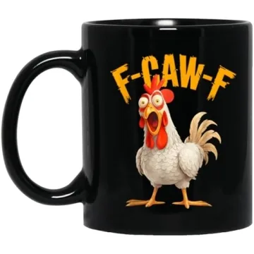 Funny F-Awk-F Chicken Retro Ceramic Coffee Mug
