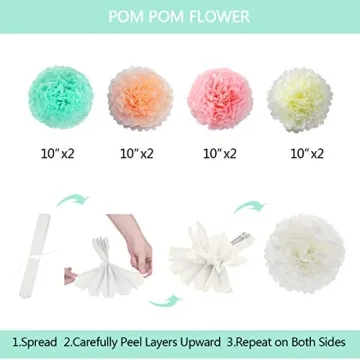 LITAUS Tri-Color Birthday Decorations - Pack of 19