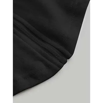 Verdusa Women's Zip Up Long Sleeve Asymmetrical Crop Hoodie Sweatshirt Lightweight Jacket Black S