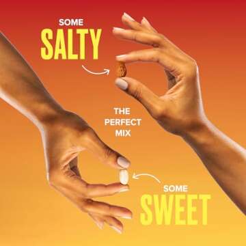 SkinnyDipped Salty + Sweet Maple Almond Crunch, Healthy Snack, Plant Protein, Gluten Free, 4 oz Resealable Bags, Pack of 5