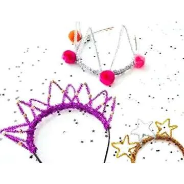 Anvin Pipe Cleaners 100 Pcs 10 Colors Chenille Stems for DIY Crafts Decorations Creative School Projects (6 mm x 12 Inch, Bling-Bling Colors)