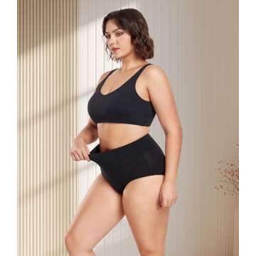 Comfortable High Waisted Women's Cotton Panties 5 Pack