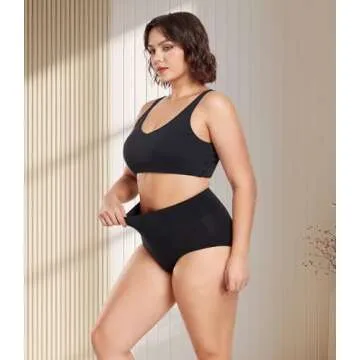 Comfortable High Waisted Women's Cotton Panties 5 Pack