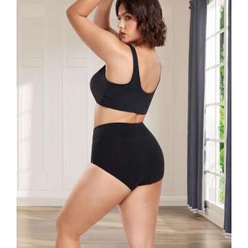 Comfortable High Waisted Women's Cotton Panties 5 Pack