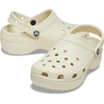 Crocs Women's Classic Platform Clog in Bone Color