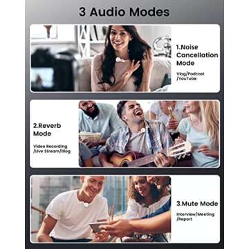 Kingwell Wireless Lavalier Microphone for iPhone, 2 Mini Lapel Microphones with Clearer Audio for Video Recording, Interview, Vlog (Pink)