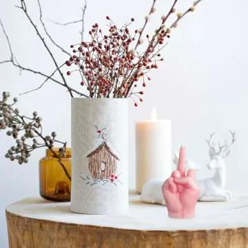 6sisc Middle Finger Scented Candle Light Pink Danish Pastel Room Aesthetic Decor Pine Aromatherapy Candles Natural Soy Wax Hand Gesture Fragrance Candle for Teen Home Bedroom Supplies Birthday Gifts