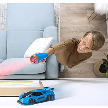 Air Hogs, Zero Gravity Light, Light-Guided Wall Racer, Wall Climbing Race Car,Blue