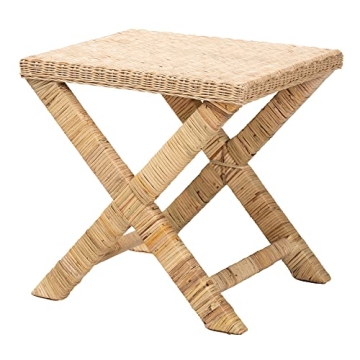 Stylish Bali & Pari Farica Natural Rattan Accent Bench, One Size Convenient Seating Solution