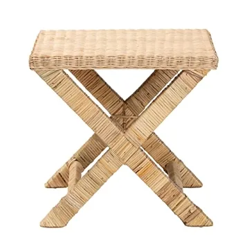 Bali & Pari Farica Natural Rattan Accent Bench