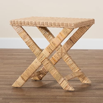 Bali & Pari Farica Natural Rattan Accent Bench