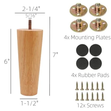 WEICHUAN Solid Wood Sofa Legs Set - Upgrade Your Furniture