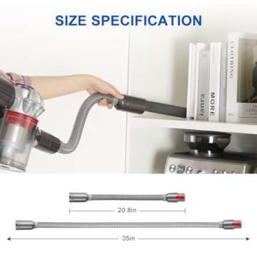 LANMU Extension Hose for Dyson V7 V8 V10 V11 Cordless Vacuums