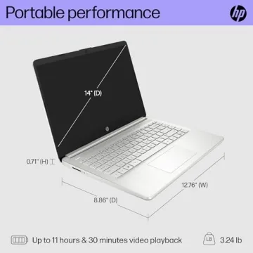 HP 14 Inch Laptop with Intel Core i3 2024 Model