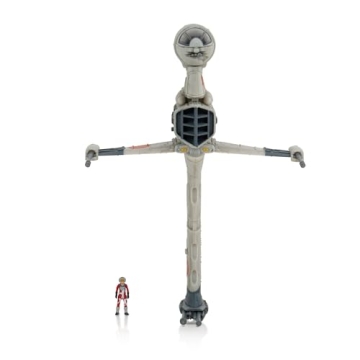 STAR WARS Micro Galaxy Squadron B-Wing Starfighter - 5-Inch Vehicle with Rotating Cockpit, Foldout W...