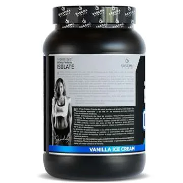 SASCHA FITNESS Hydrolyzed Whey Protein Isolate,100% Grass-Fed (2 Pounds, Vanilla)