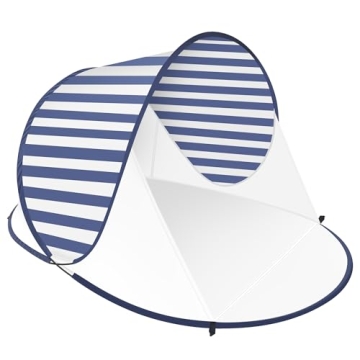 ISILER Pop Up Beach Tent, Portable Outdoor Beach Shade Tent, UPF 50+ Beach Shelter, Easy Setup Windp...