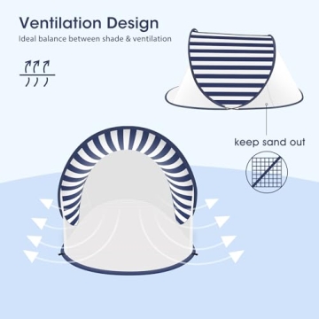 Lightweight Portable Beach Tent with UPF 50+ Protection