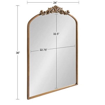 Kate and Laurel Arendahl Arch Mirror in Antique Gold