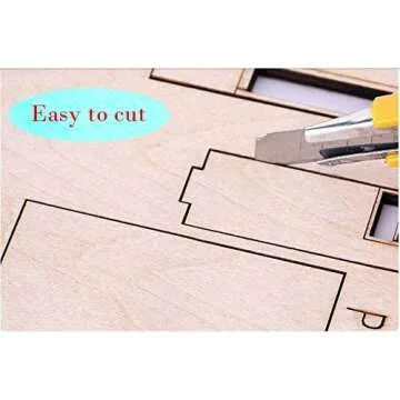 10 PCS Basswood Sheets 1/16 ×12×8 Inch,Unfinished Plywood Craft Basswood Sheet for Cricut Maker